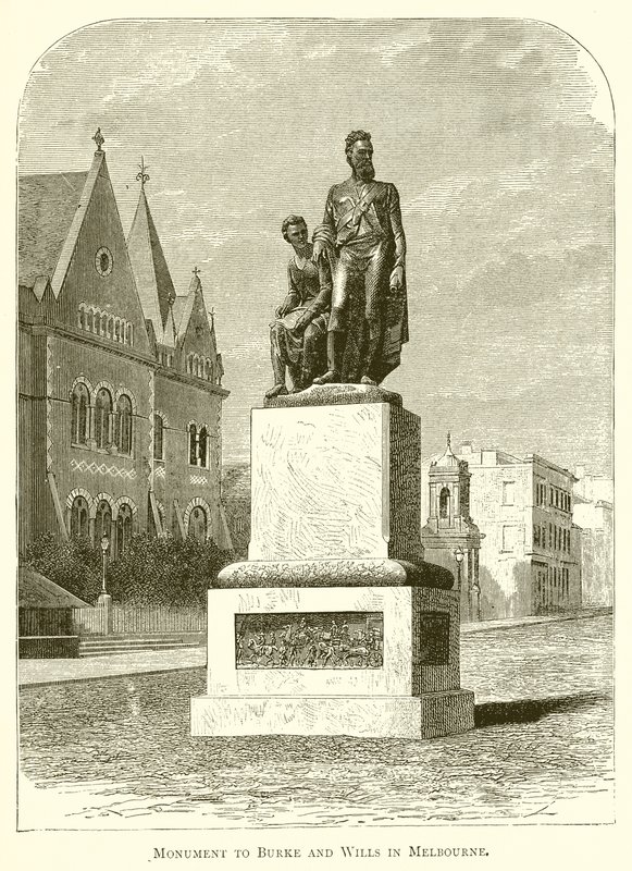 Monument voor Burke en Wills in Melbourne door English School