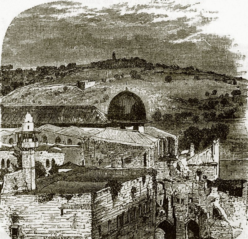Olijfberg vanuit Jeruzalem door English School