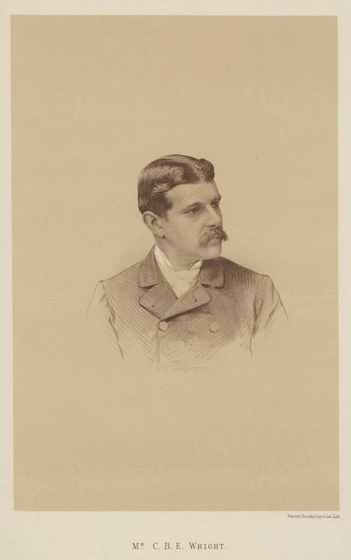 De heer C B E Wright (litho) door English School