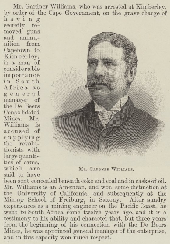 De heer Gardner Williams (gravure) door English School