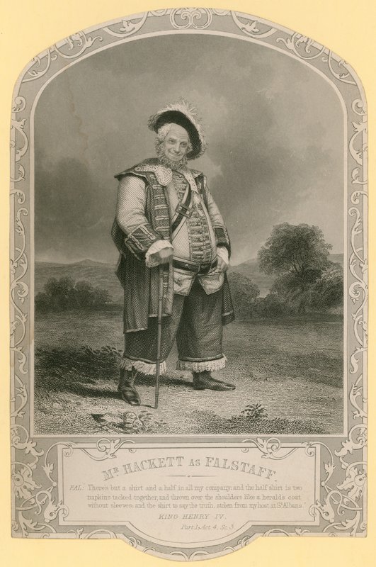 De heer Hackett als Falstaff door English School