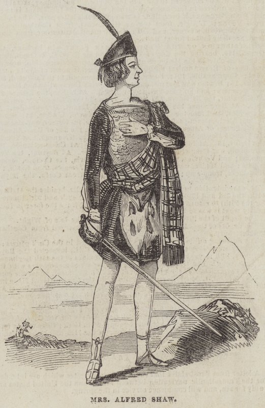 Mevrouw Alfred Shaw (gravure) door English School