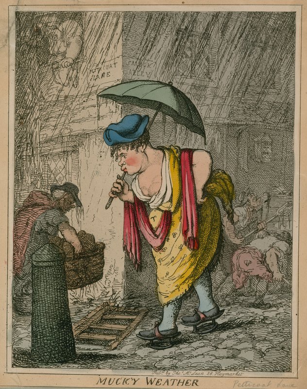 Slecht weer; cartoon door English School