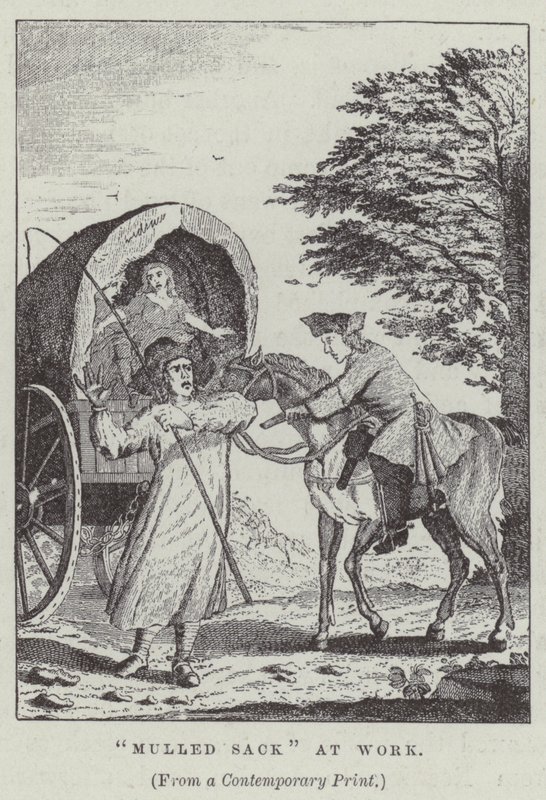 "Mulled sack" aan het werk (gravure) door English School