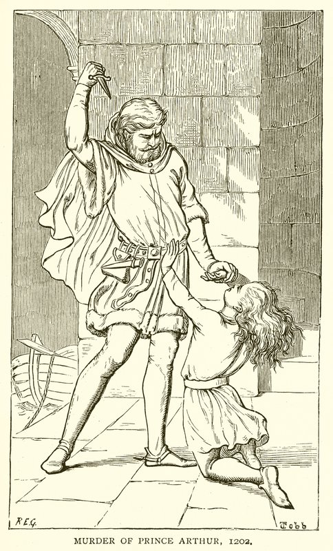 Moord op prins Arthur, 1202 door English School