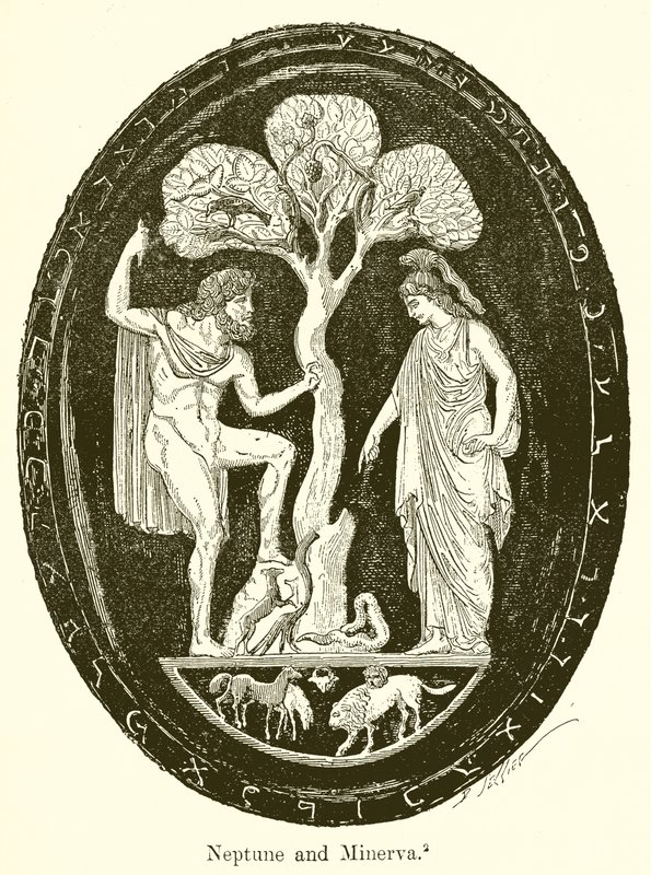 Neptunus en Minerva door English School