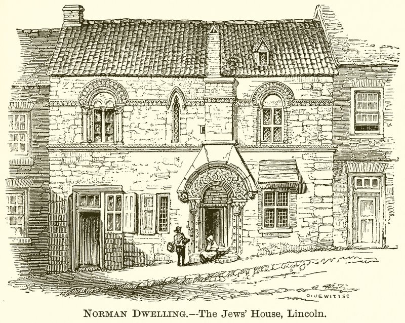 Normandische woning.--Het Jodenhuis, Lincoln door English School