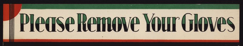 Mededeling: Gelieve uw handschoenen te verwijderen (kleur litho) door English School