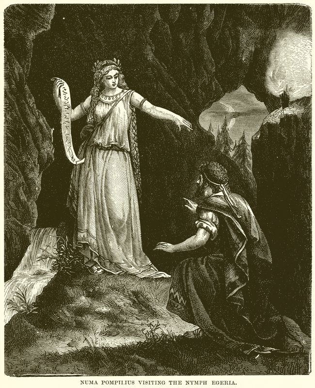 Numa Pompilius bezoekt de Nimf Egeria door English School