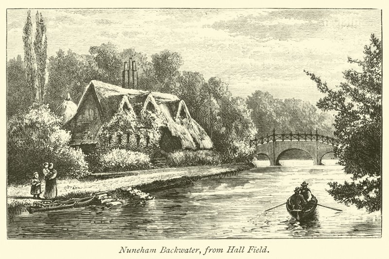 Nuneham zijwater, vanuit Hall Field door English School