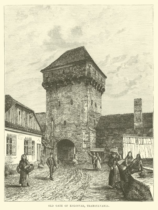 Oude poort van Kolosvar, Transsylvanië door English School