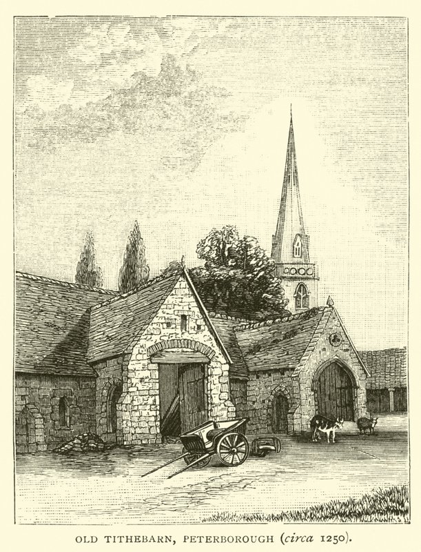 Oude Tithebarn, Peterborough, circa 1250 door English School