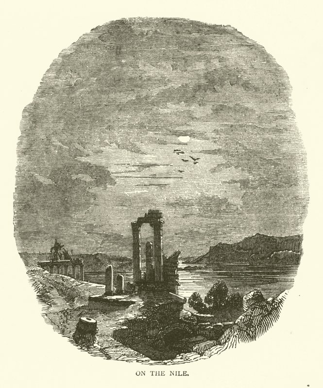 Aan de Nijl (gravure) door English School