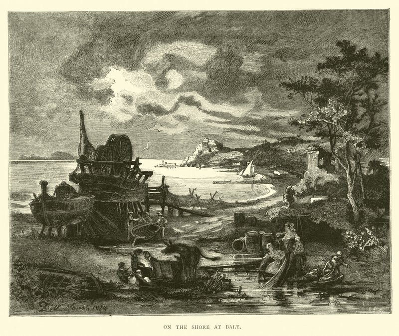 Aan de kust bij Baiae door English School