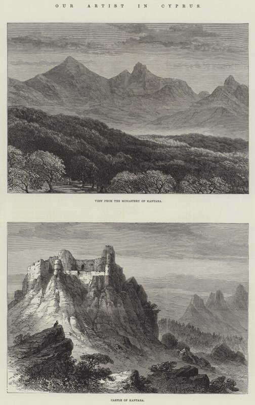 Onze kunstenaar op Cyprus (gravure) door English School