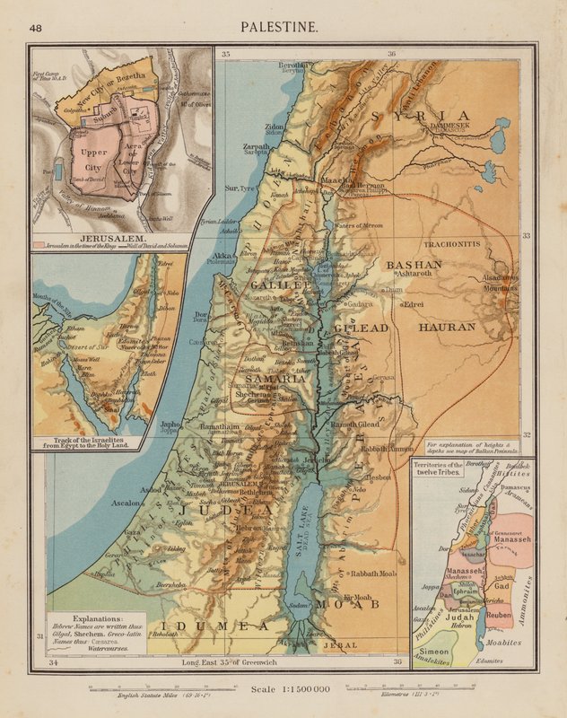 Palestina (kleur litho) door English School