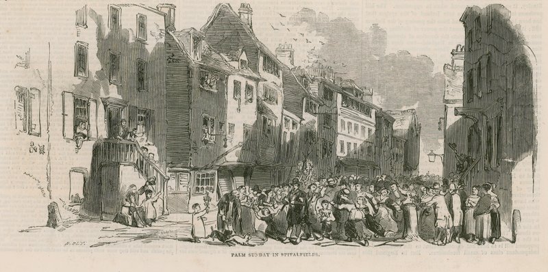 Palmzondag in Spitalfields door English School