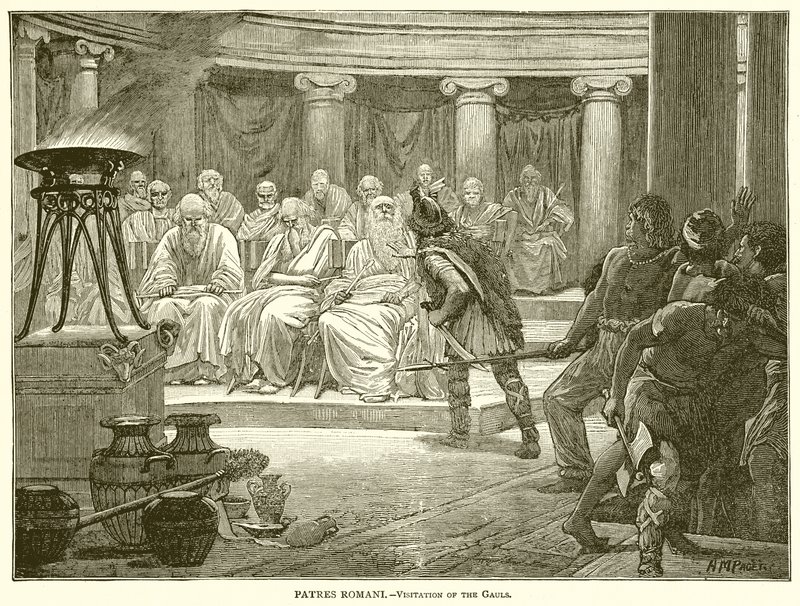 Patres Romani.--Bezoek van de Galliërs door English School