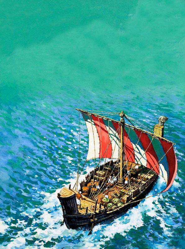 Foenicisch zeilschip door English School