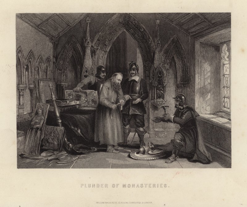 Plundering van Kloosters door English School
