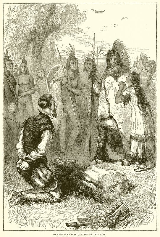 Pocahontas redt het leven van Kapitein Smith door English School