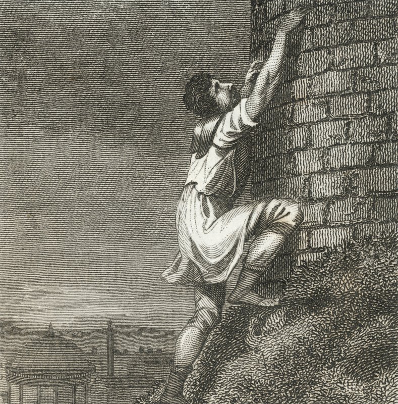Pontius Comminius klimt naar de Citadel door English School