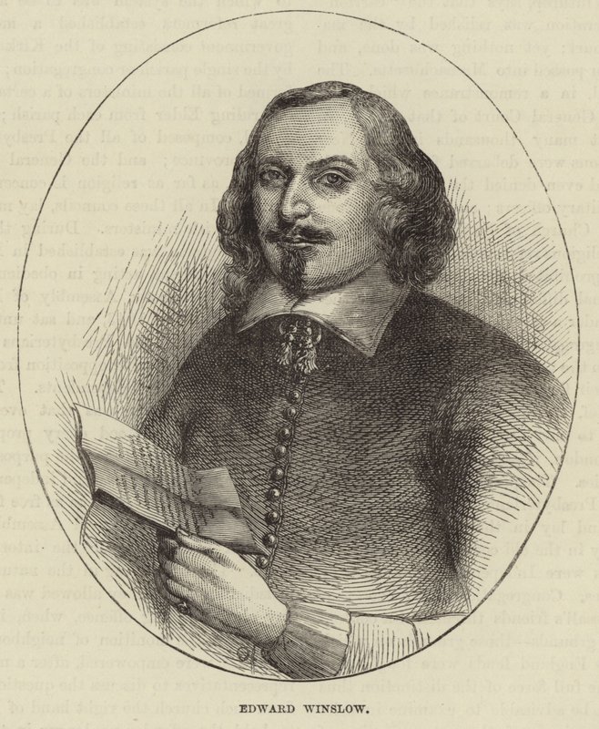 Portret van Edward Winslow door English School