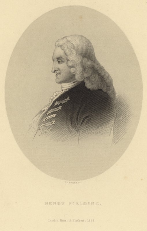 Portret van Henry Fielding door English School