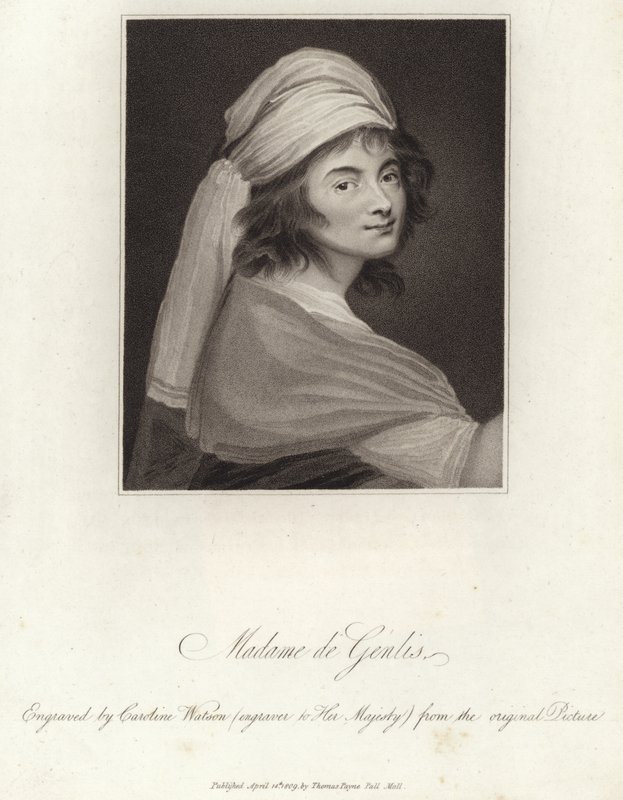 Portret van Madame de Genlis door English School