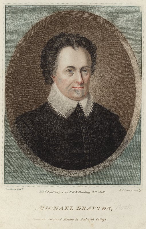Portret van Michael Drayton door English School