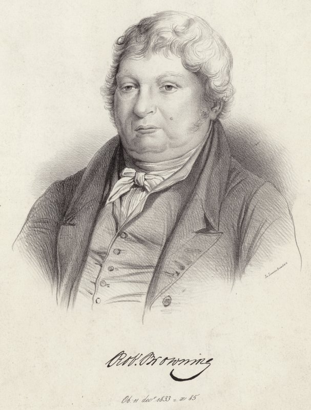 Portret van Robert Browning door English School