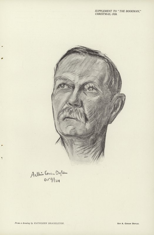 Portret van Sir Arthur Conan Doyle door English School