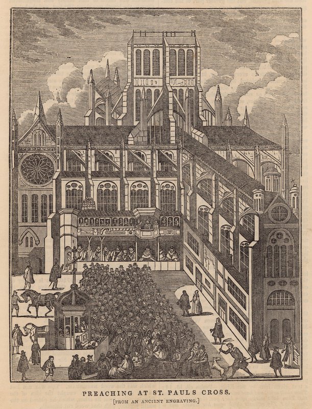 Preken bij St Pauls Cross door English School
