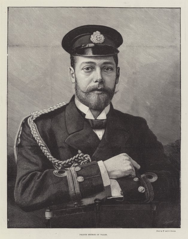 Prins George van Wales (gravure) door English School