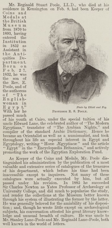 Professor R S Poole door English School
