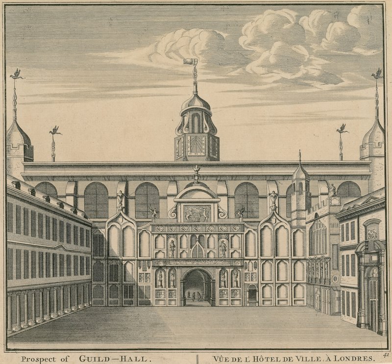 Prospect van Guildhall, Londen door English School