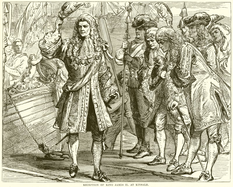Ontvangst van koning James II in Kinsale door English School