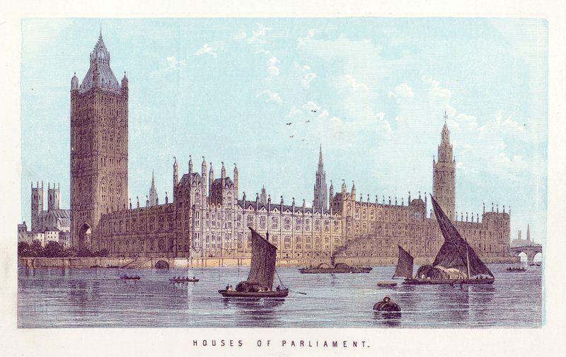 Rivier de Theems: Houses of Parliament door English School