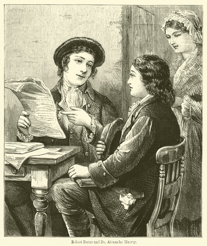 Robert Burns en Dr. Alexander Murray door English School