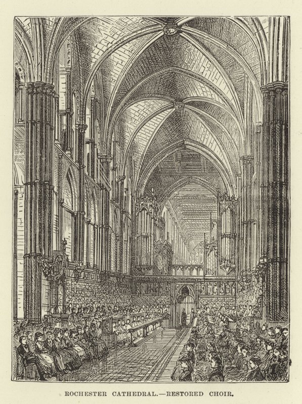 Rochester Kathedraal, gerestaureerd koor door English School