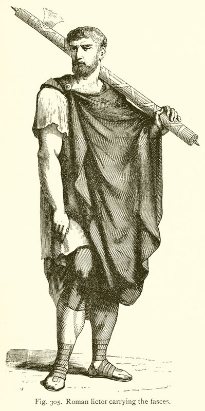 Romeinse lictor die de fasces draagt door English School