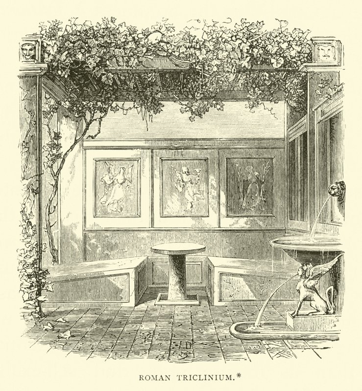 Romeins triclinium door English School