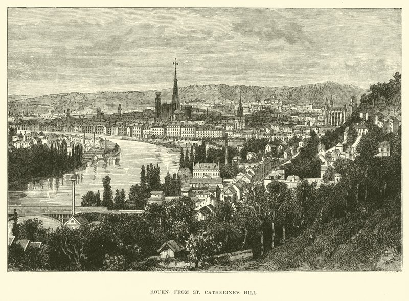 Rouen vanaf St Catherines Hill door English School