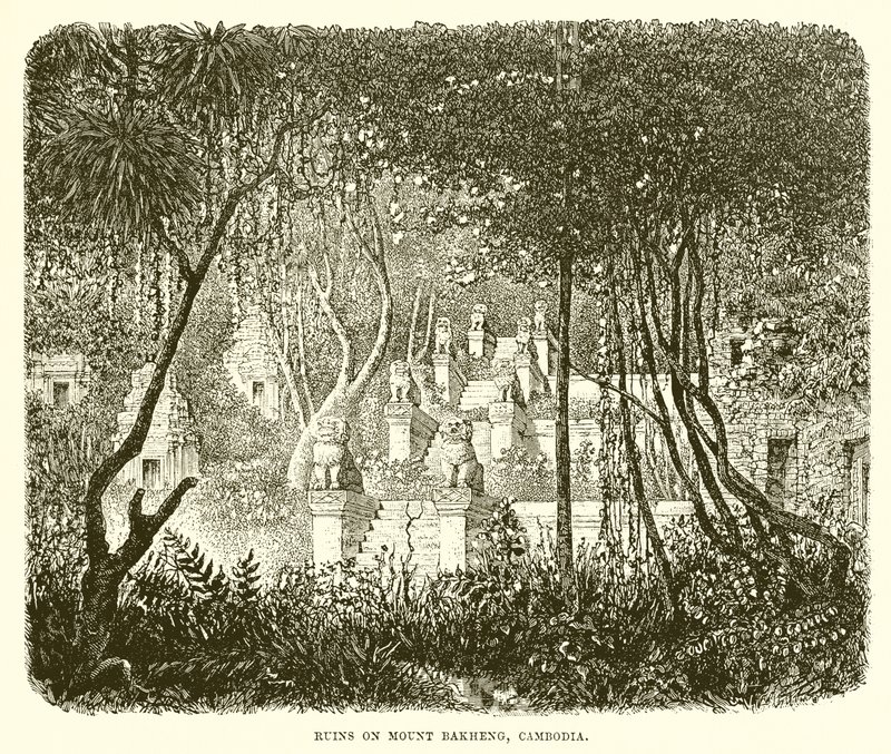 Ruïnes op de berg Bakheng, Cambodja door English School
