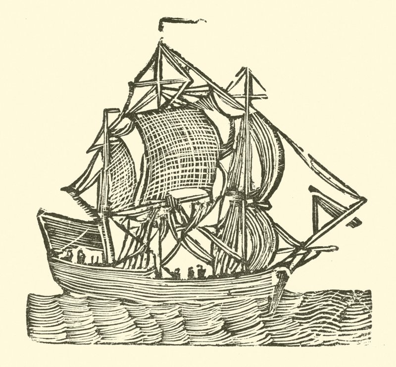 Zeilschip door English School