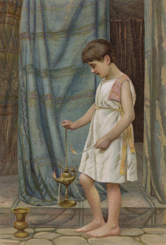 Samuel in de tempel door English School