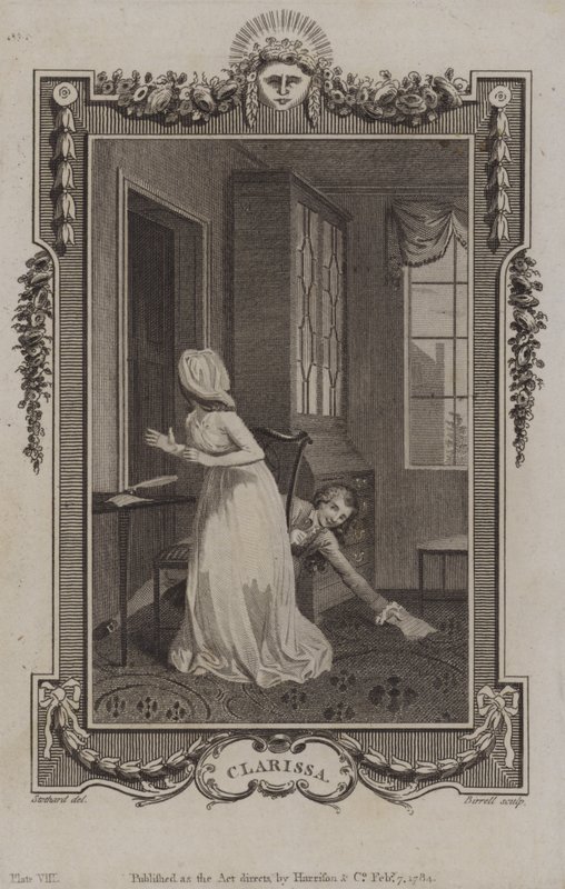 Scène uit Clarissa, door Samuel Richardson door English School