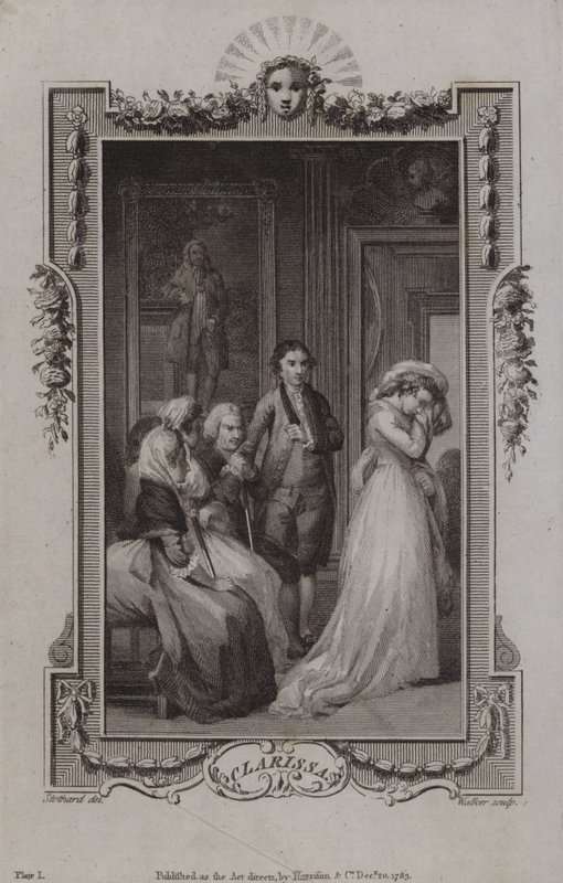 Scène uit Clarissa, door Samuel Richardson door English School