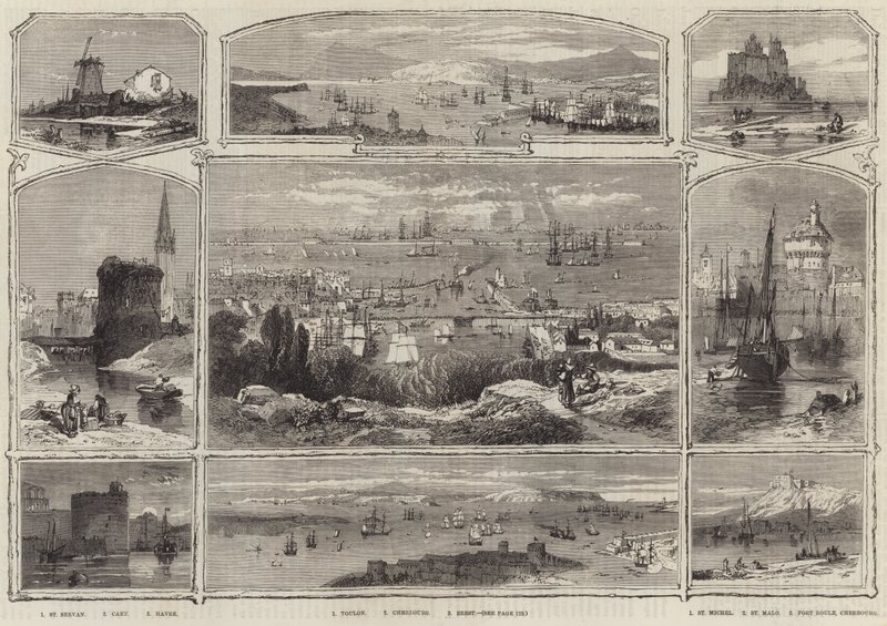 Scènes van Frankrijk (gravure) door English School