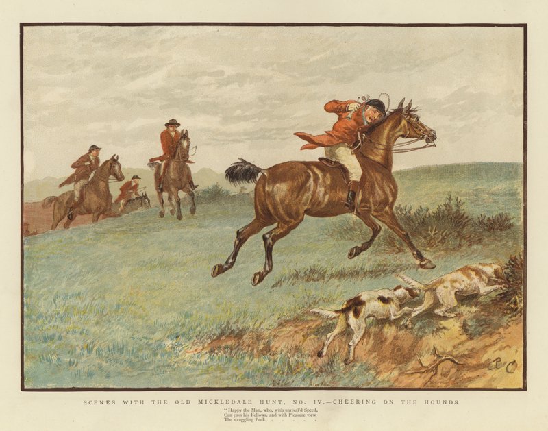 Scènes met de Old Mickledale Hunt door English School